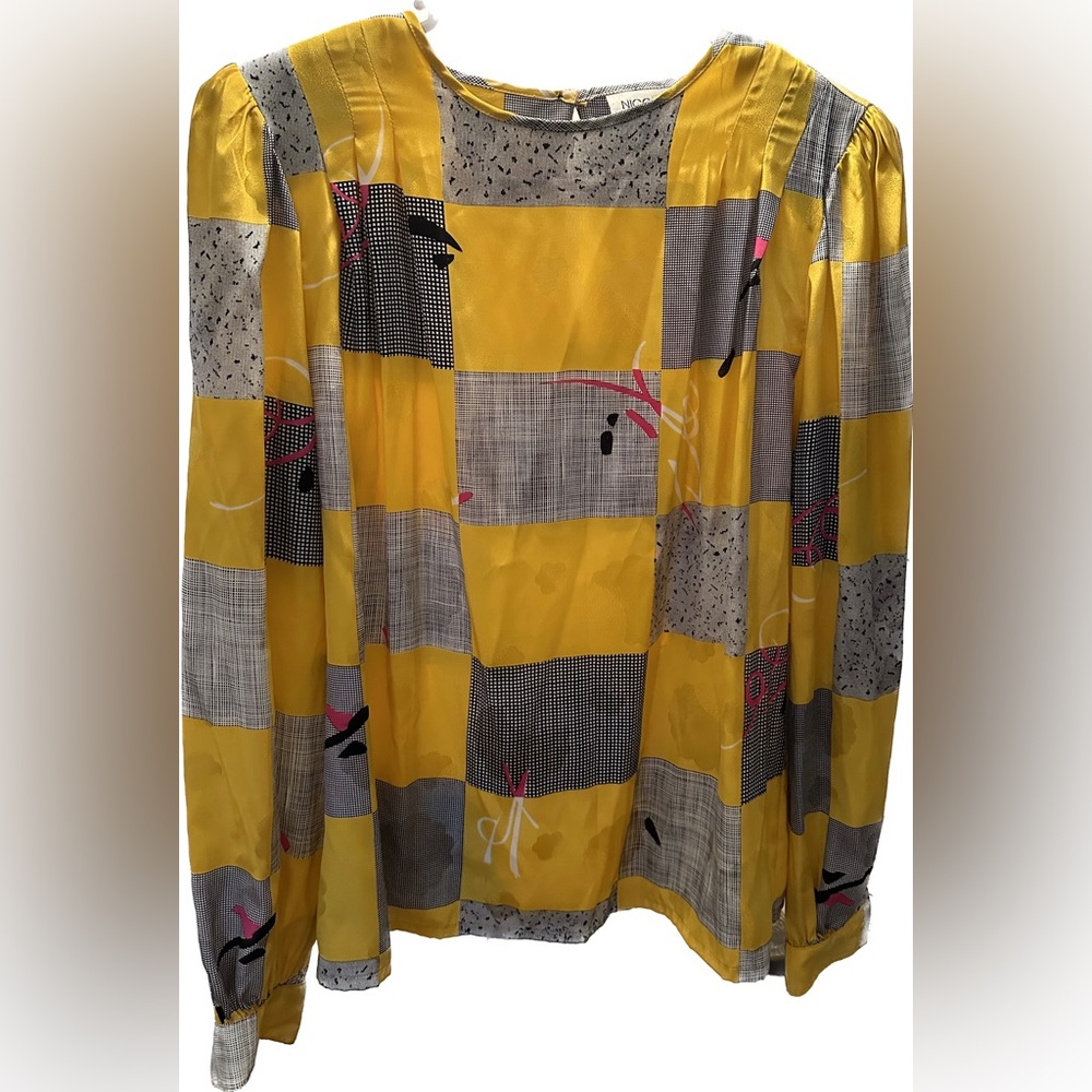 Vintage 80s Nicola Pattern Blouse